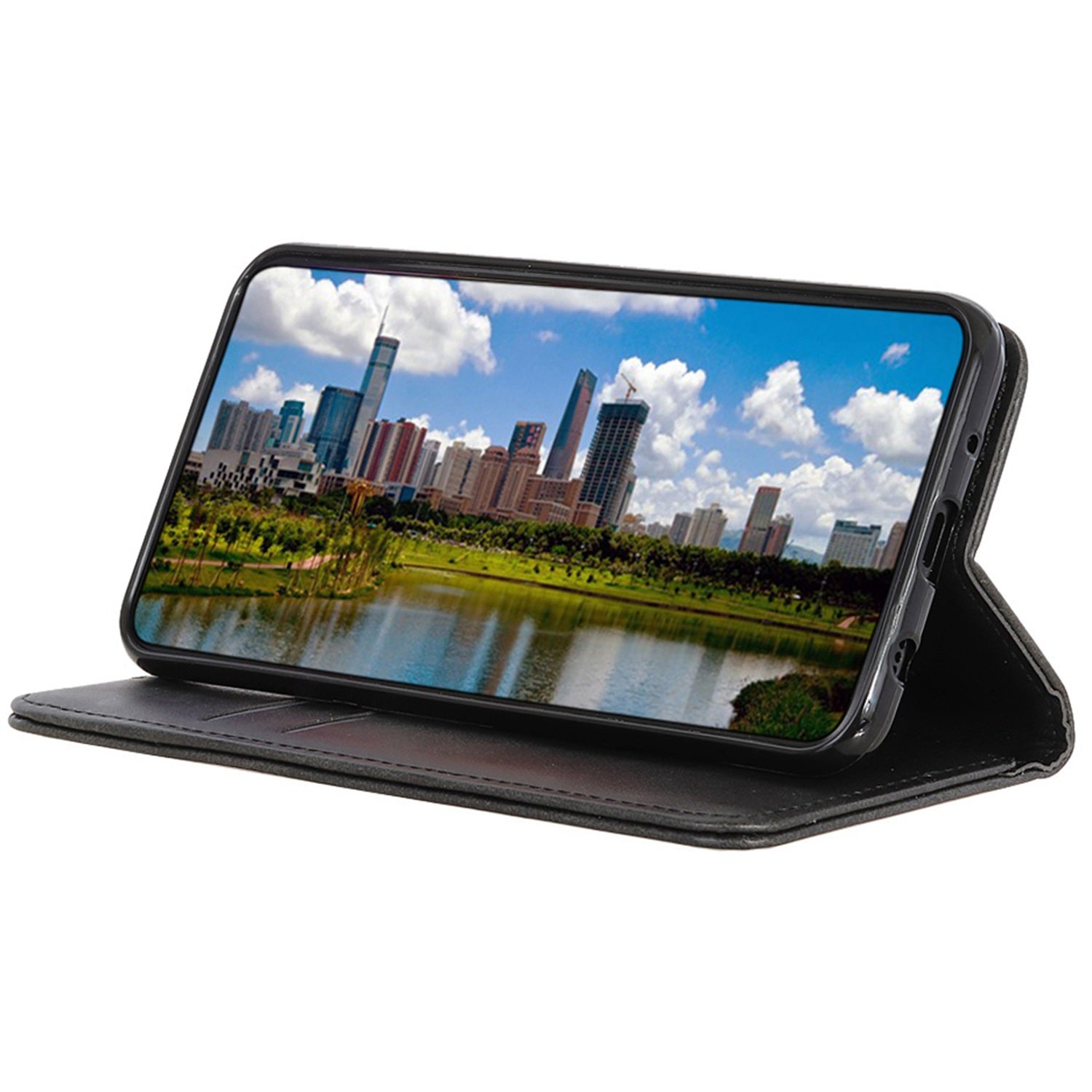 For Xiaomi Redmi Note 13R Pro 5G Split Leather Case Wallet Magnetic Closing Cover - Black For Xiaomi Redmi Note 13R Pro 5G Split Leather Case Wallet Magnetic Closing Cover - Black